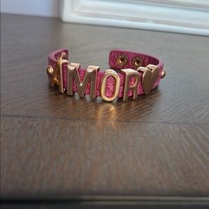 Pink Amor Bracelet with Gold Accents